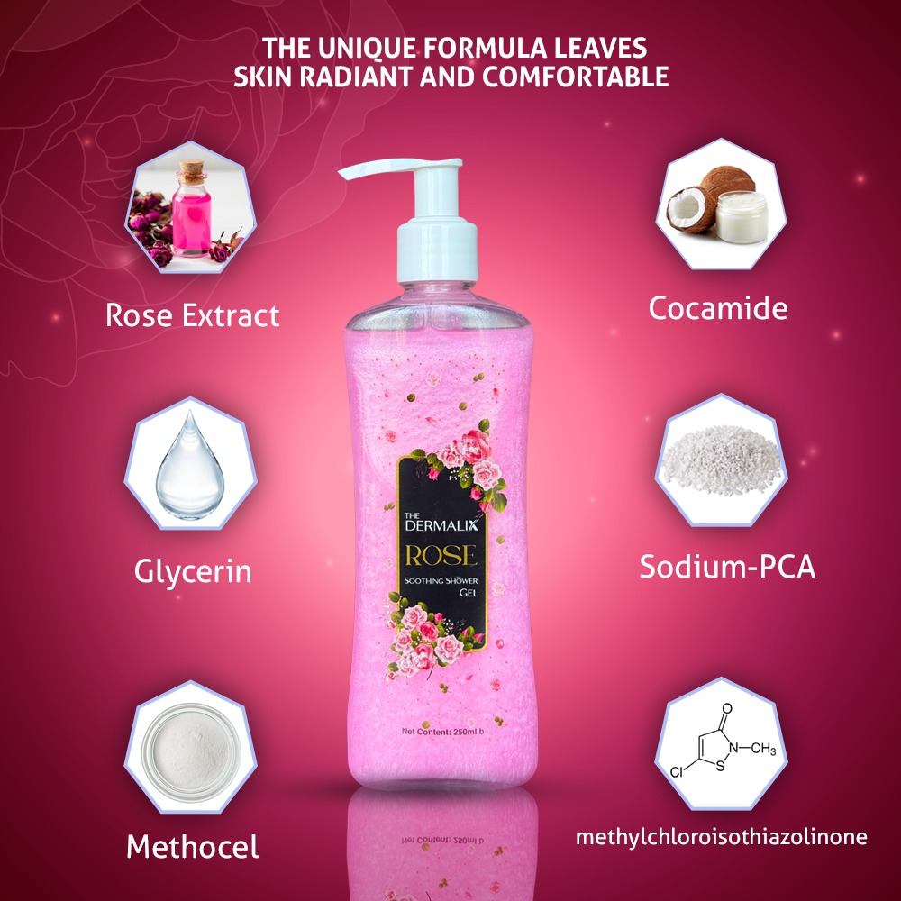 The Dermalix Rose Soothing Shower Gel - View 2